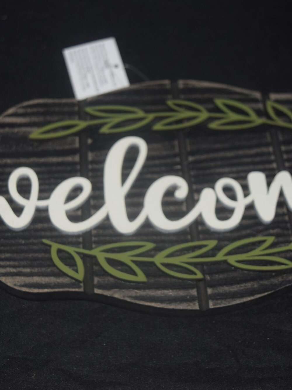 🍁NWT Farmhouse Welcome Sign – Rustic Wood Grain Entryway Decor
